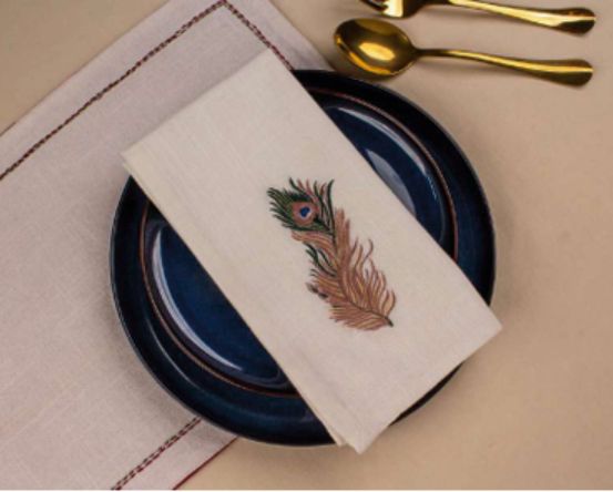 Green Plume Napkins