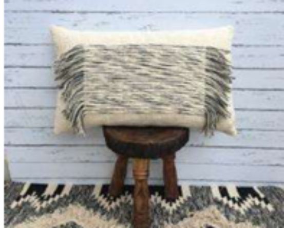 Fringed Linen Handwoven Cotton Pillow Cover