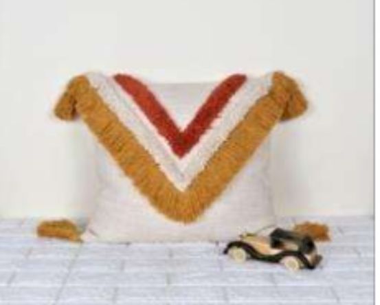 Fringed Fiesta Handwoven Cotton Cushion Cover