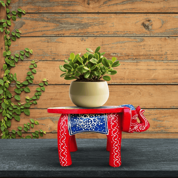 Rajasthani Wooden Red Elephant Stand