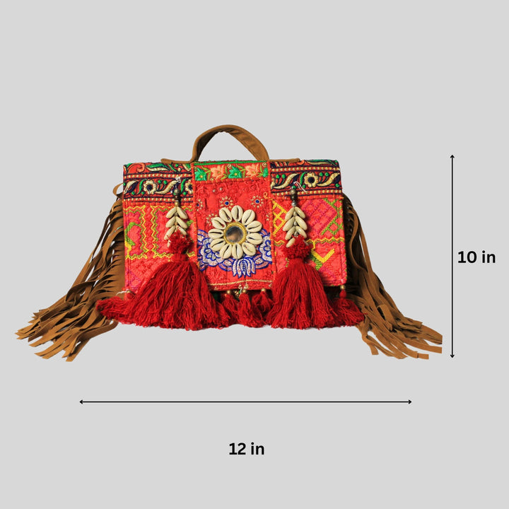 Handmade Kambhari Art Boho Hand Bag