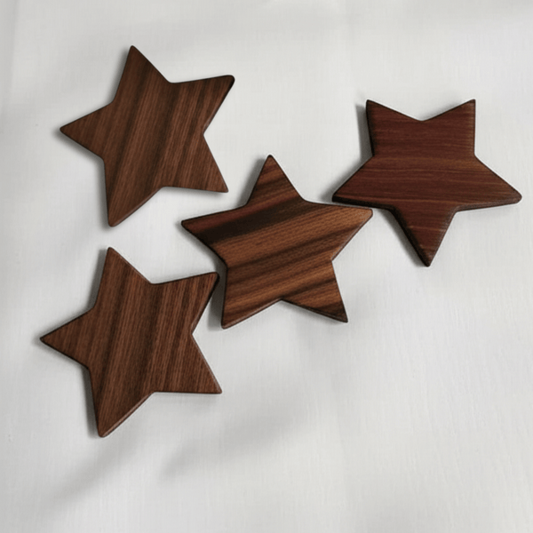 Premium Sheesham Star Coasters – Set of 4
