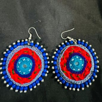 Traditional Handcrafted Jhumka with Ghungroo on the Edges from Kutch