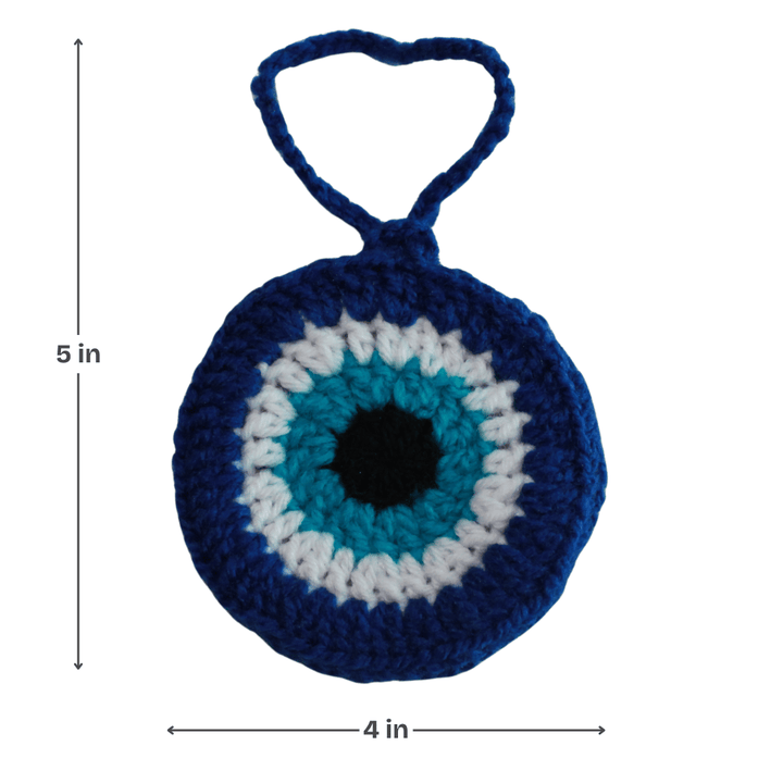 Evil Eye Wooden Earbuds Pouch