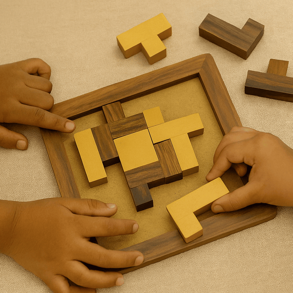 Handcrafted Sheesham Wood Puzzle