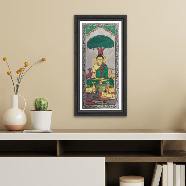 Buddha's Enlightenment in Pattachitra from Odisha