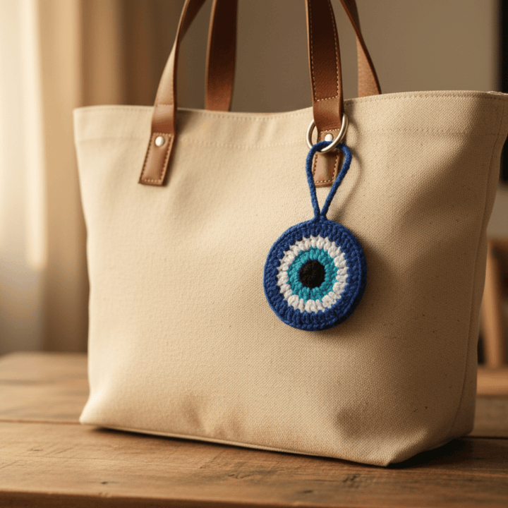 Evil Eye Wooden Earbuds Pouch