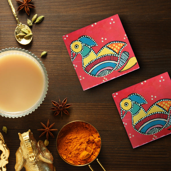 Duck Design Tea Coaster Set