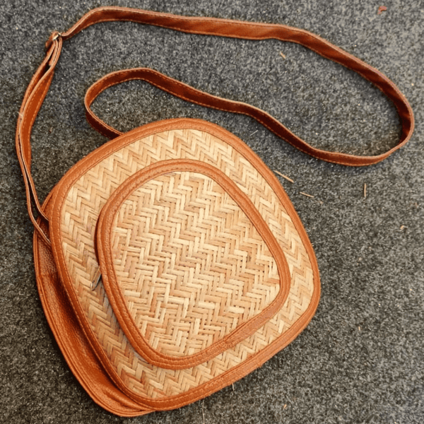 Elegant Handmade Grass Sling Bag