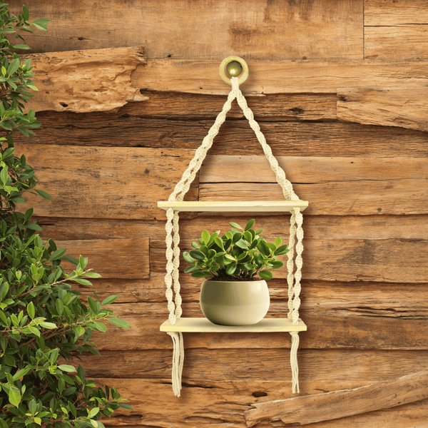 Hastvikas Macrame Wall Hanging Shelf, Tier 2