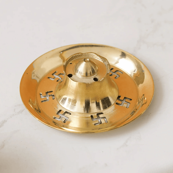 Brass Agarbatti Stand with Swastik Design