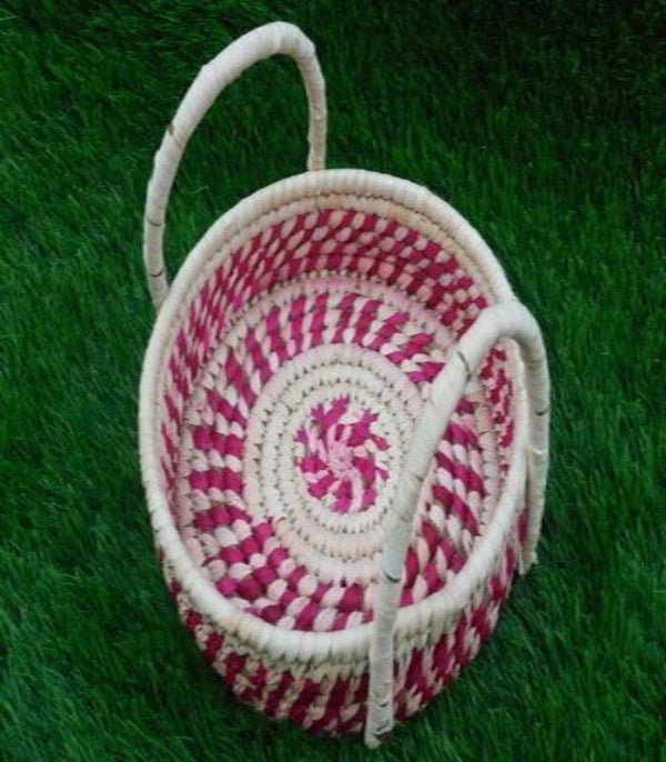 Handwoven Palm Leaf Basket