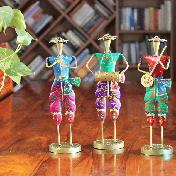 Tribal Musician Showpiece Set – Set of 3
