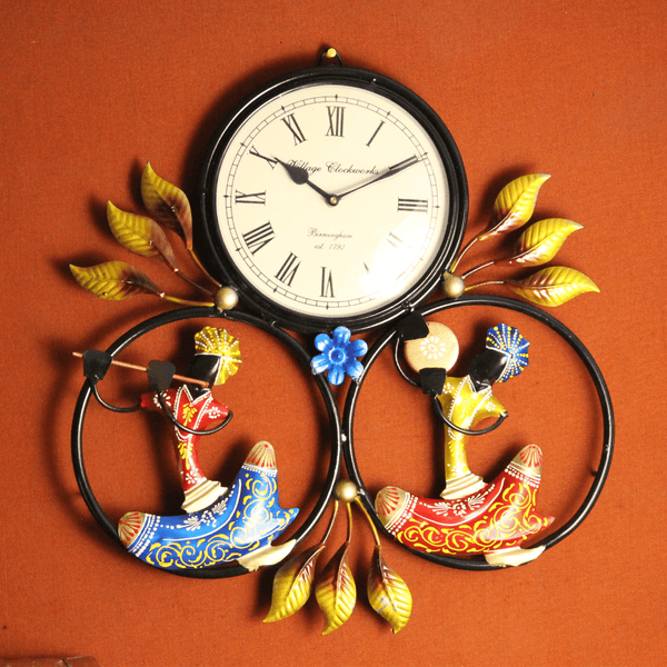 Langa Musician Clock Frame in Metal