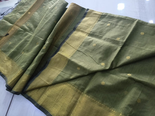 Green Symphony Silk Cotton Saree