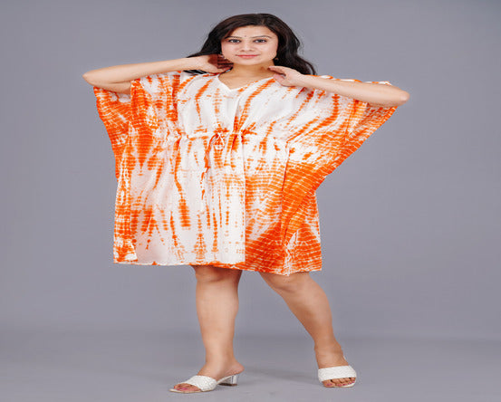 Tie and Dye Golden Ember Kaftan