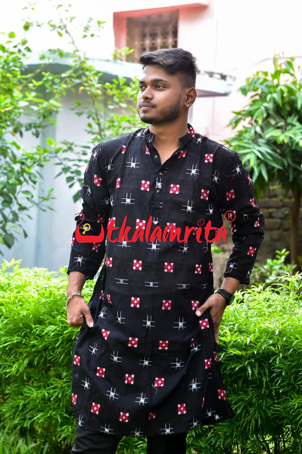 Black Star Pasapali (Men's Full Kurta)