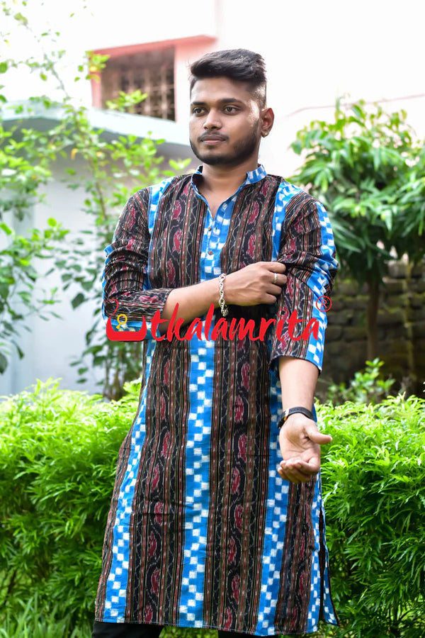 Sky Blue Madhupuri (Men's Full Kurta)