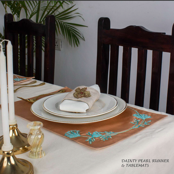 Dainty Pearl Turqouise Tablemat