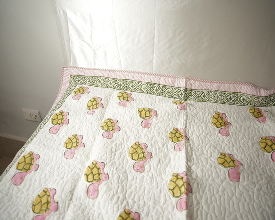 Playful Turtle Quilt for your Child