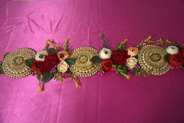 Handmade Rose and Gold Banderwar (Door Decor)