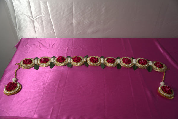 Handmade Rose and Pearl Banderwar (Door Decor)