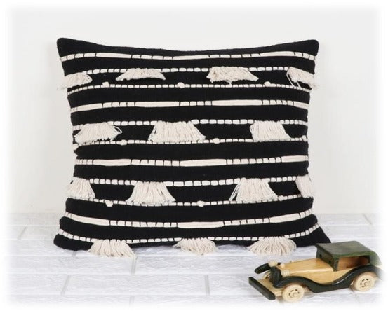 Textured Treasure Handwoven Cotton Cushion Cover