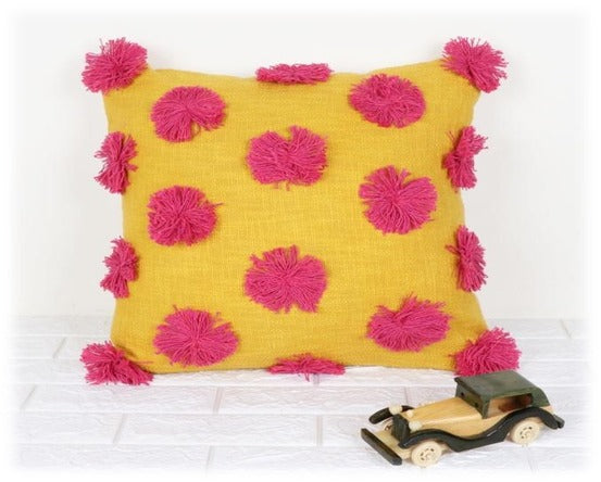 Bright and Bold Pop Handwoven Cushion Cover