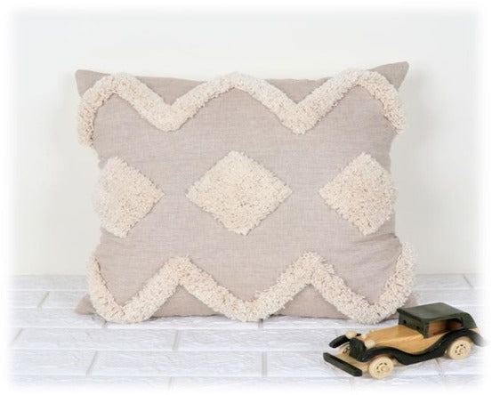 Woven Wonders Handwoven Cotton Cushion Cover in Neutral Colors