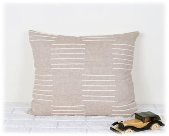 Classy Lines  Alternate Pattern Handwoven Cotton Cushion Cover