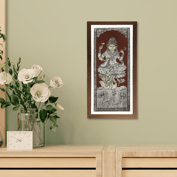 Goddess Saraswati - Pattachitra from Odisha