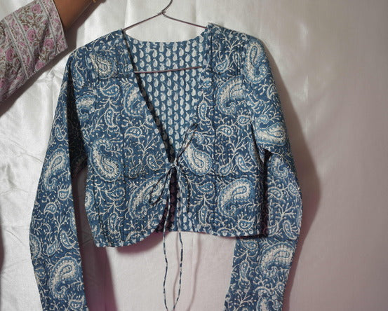 Ethically Made Cotton Jacket with Beautiful Kalka or Paisley Print