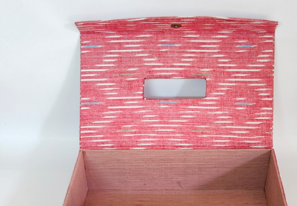 Pink Ikkat Handcrafted Rectangle Tissue Box