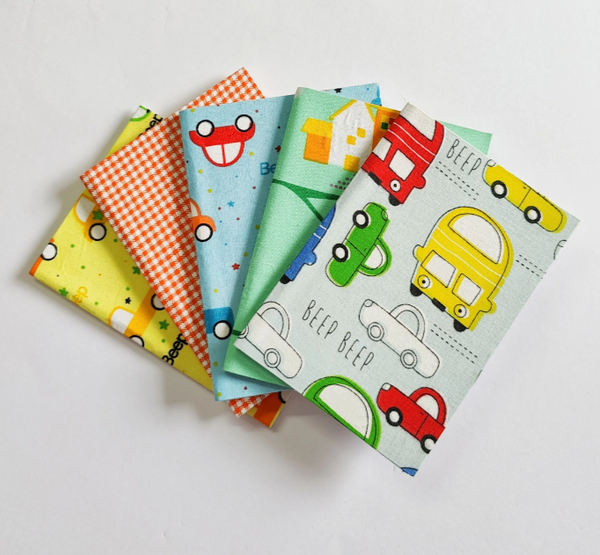 Notebooks, A6 size, Set of 5, Vehicles