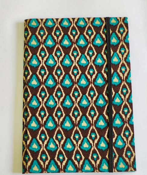 Notepad Covers A5 Brown and Green Vibrant Print