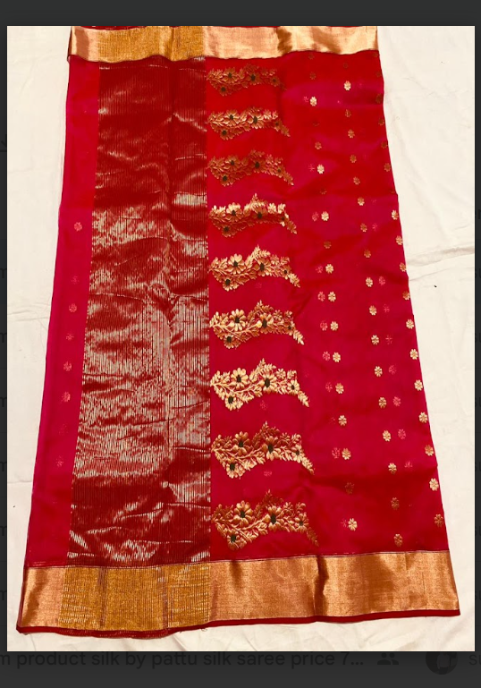 Crimson Chanderi Saree