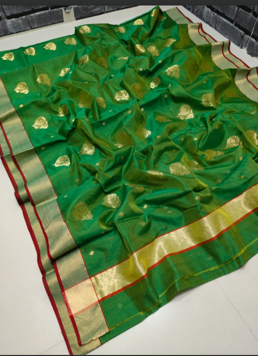 Emerald Green Silk Saree