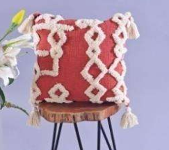 Boho Chic Handwoven Cotton Cushion Cover