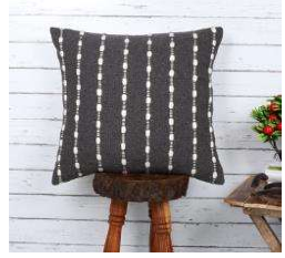 Dotted Delight Handwoven Cotton Cushion Cover