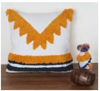 Sunny Festive Look Handwoven Cotton Cushion Cover