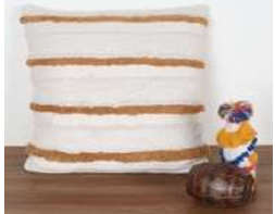 Striped Serenity Handwoven Cotton Cushion Cover