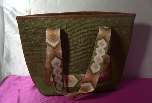 Green Jute Handmade Tote Bag