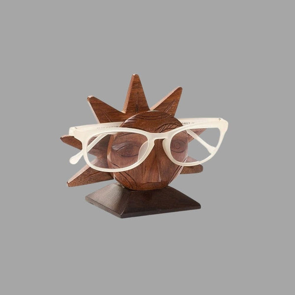 Handcrafted Sun-Shaped Wooden Eyewear Holder