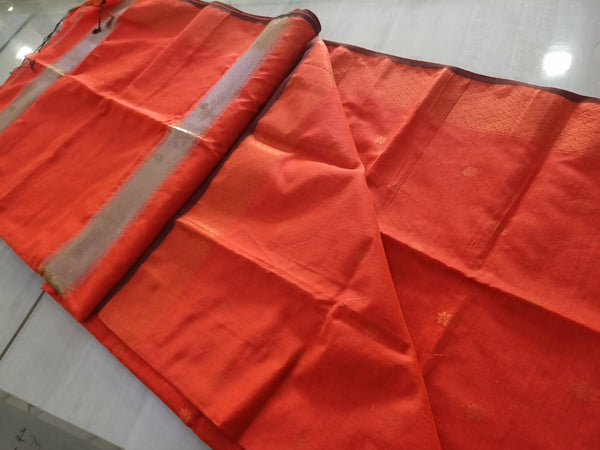 Sunset Glow Silk Cotton Saree