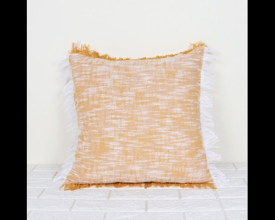 Golden Glow Handwoven Cotton Cushion Cover