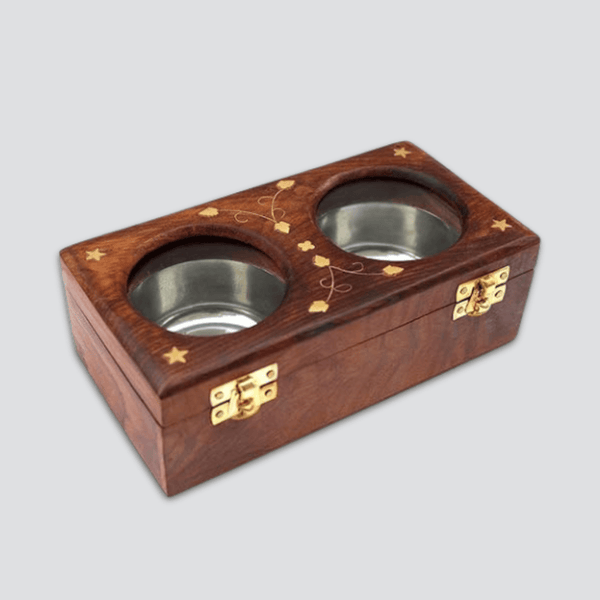 Handcrafted Natural Wood Dry Fruits Box