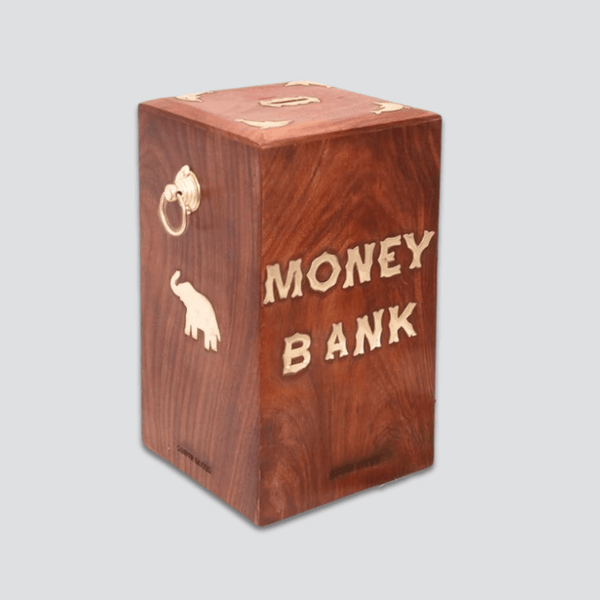 Handcrafted Wooden Money Bank