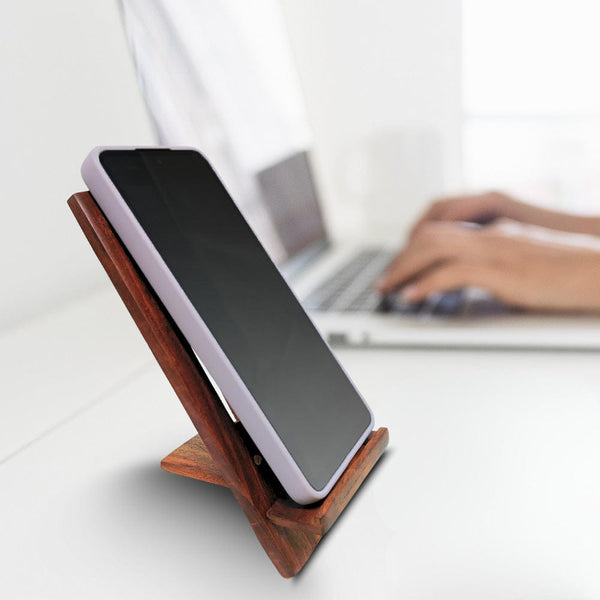 Elegant Versatile Handcrafted Wooden Phone Stand