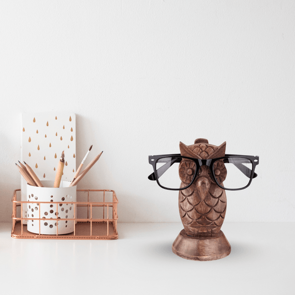 Owl Wooden Spectacle Holder