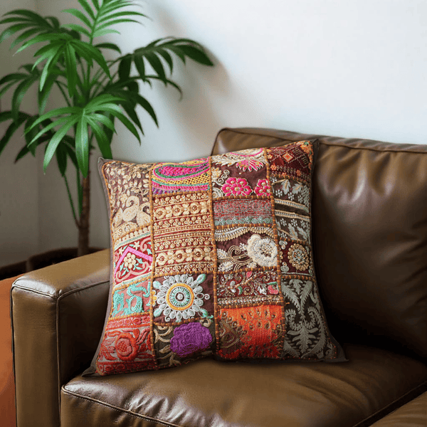 Kambhari Patchwork Art Cushion Covers